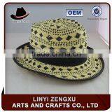 Cheap Polyester Colorful Straw Fedora Hats thumbnail-5