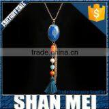 Women's Sweater Accessories Brown Leather Tassel Necklaces thumbnail-4