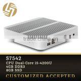 Custom Oem i5 Dual Core Turbo Boost 2.60GHz 4G Ram SSD pc Fanless thumbnail-1