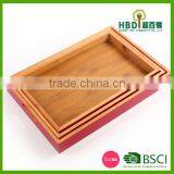 Lacquered Bamboo Wooden Serving Tray for Sale thumbnail-4
