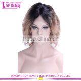 6A Quality Brazilian Virgin Hair Bob Ombre Two Tone Lace Front Wig thumbnail-1