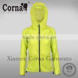 New Arrival Yarn Dyed Zipper-up Woven 100% pa Women Apple Green Sun Protective Clothing Outdoor Wear thumbnail-1