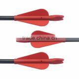 The Cheapest Fiberglass Arrow Steel Tip and Screw Point Red Vanes Nock Arrow thumbnail-2