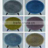 Newest Design Oval Plastic Wedding Cheap Charger Plates Wholesale/plastic Blue Charger Plates thumbnail-1