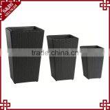 Set of 3 Home Garden Rattan Woven Stackable Onion Planter for Sale thumbnail-2