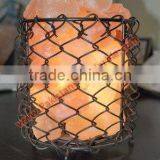 UNIQUE WROUGHT IRON SALT LAMPS WITH SALT CHUNKS thumbnail-2