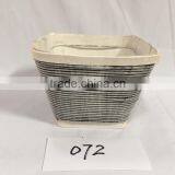 Wholesale Cheap Home Dekoration Desk Big Indoor Oval Wooden Flower Pots thumbnail-3