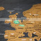 CT-750 Travel World Map Hard Paper Travel Map Small Black Mini Map Black Luxury thumbnail-3