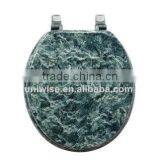 Marbleized Molded Wood Round Toilet Seat, Marbleized Veneer MDF Moulded Toilet Seat, Marbleized Molded Wood Toilet Seat thumbnail-1