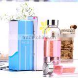 750ml Pyrex Clear Voss Sport Glass Water Bottle With Silicone Sleeve thumbnail-4