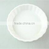 Stocklot Round Wave Shape White Ceramic Bakeware thumbnail-2