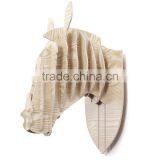 Wall Hanging Wood Crafts Zebra Head Decoration thumbnail-4