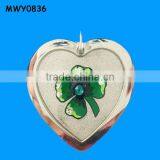 Green Flower Decorated Resin Custom Shape Dog Tag thumbnail-1
