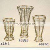 Metal Wire Flower Vase, Wire Cage Vase, Tall Metal Vases, Metal Flower Vase, Antique Metal Flower Vase,painted Metal Flower Vase thumbnail-1