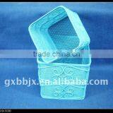 Square Blue Wire Mesh Storage Brush Holders Basket thumbnail-1