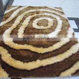 Thick Vibrant Blue 3D Style Floral Sparkle Mat Deep Glossy Shag Pile Floor Rugs thumbnail-6