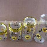 Glass Cookie Jar With Printing Sun Flower thumbnail-3