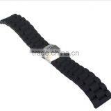 Waterproof Rubber Watchband 18 20 22 24mm Folding Buckle Male Sports Watch Strap thumbnail-1