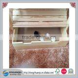 3 Tier Pine Wooden Shoe Rack Storage Shelf With Integrated Bottom Drawer thumbnail-4