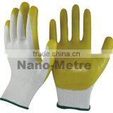NMSAFETY 13 Gauge Nylon Liner Dip Yellow PVC Working Safety Gloves thumbnail-1
