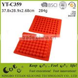 silicone chocolate mould/ ice cube tray with 63 cavities