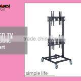 Tilting Screen LCD TV Wall Mount, Mobile TV Holder Bracket Cart With Wheels thumbnail-5