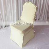2016 New Design 3D Ruffled Wafer & Leaf Shape Taffeta Back Stretchy Lycra Chair Cover 100PCS For Sale thumbnail-6