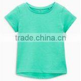2017 Hot Sales Children Girls O-neck Short Sleeve T-shirt Pure Color thumbnail-3
