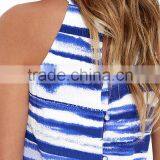 Lancai Top Design Fashion Women Tie Dye Halter Neck Two Piece Sets thumbnail-5