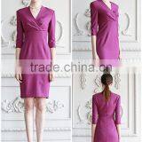 Fashion Design Slim Fit Office Ladies Formal Dress Half Sleeve Dress thumbnail-3