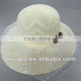 custom women's straw sun visor caps