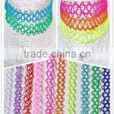 Stretchable Made Plastic Fashion Rainbow Dubai Hot Tattoo Choker Necklace