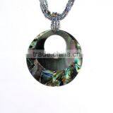 Vortex Abalone Shell Pendant Necklace Handmade Mosaic Pendant Necklace Luxury Sea Shell Jewelry thumbnail-3