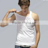 China Factory Cheapest Custom Made Blank White Wholesale Men Tank Tops thumbnail-1