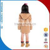 2017 New Design Wholesale Custom Medium Long Term Fashion Cotton Girl Coats Casual Wear Children Khaki Winter Girls Coat For Kid thumbnail-3