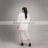 Myfur White Raccoon Fur Jacket Women Warm Winter Fur Jacket for Girls thumbnail-5