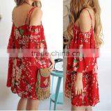 Walson F20005A New Collection Floral Printing Dress for Women thumbnail-2