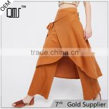 High rise fit cotton blend skirt styling womens camel trousers