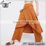 High Rise Fit Cotton Blend Skirt Styling Womens Camel Trousers thumbnail-1