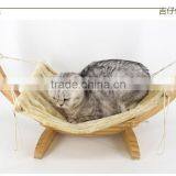 Wooden Cat Hammock With Cushion Soft Pet Bed Durable thumbnail-4