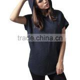 Ladies Melange Sleeveless PulloverTerry Hoody Jumper thumbnail-6