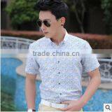 Latest Shirt Designs for Men 2016 Fancy Custom Elongated Printed Hawaiian Short Sleeve T-shirt thumbnail-4