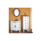 Classical solid wood hand carved bathroom vanity
