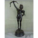 Small Cast Bronze Little Boy Sculpture thumbnail-2