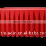 Rectangle 100% Polyester Table Skirting With Pleats Table Skirts Table Linen