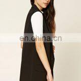 CH090 New Fashion Design Sleeveless Longline Blazer Vest for Women Wholesale thumbnail-2