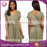 2017 Faux Wrap Maternity Nursing Dress Breastfeeding thumbnail-1