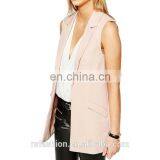 Fashion Office Casual Pink Sleeveless Winter Jacket for Women thumbnail-4