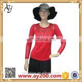 Wholesale Plain Color Long Sleeve Bottoming t Shirt With High Quality for Woman thumbnail-4