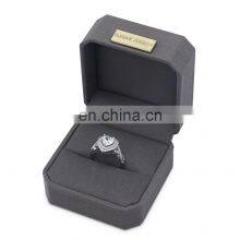 Custom Logo Wholesale Octagonal Shape Gray Microfiber Bangle Box thumbnail-3
